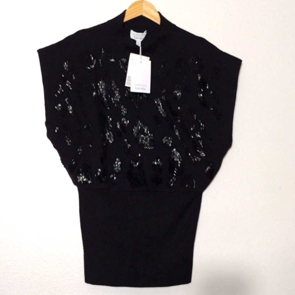 Stockholm Atelier & Other Stories Black Sleeveless Sculptural Knit Top New Sz M - Picture 5 of 7